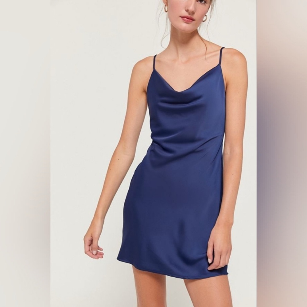 Urban Outfitters Mallory Cowl Neck Slip Dress